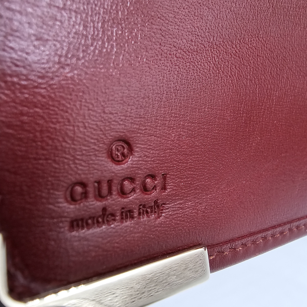 Gucci Red Leather Card Holder - Picture 6 of 9